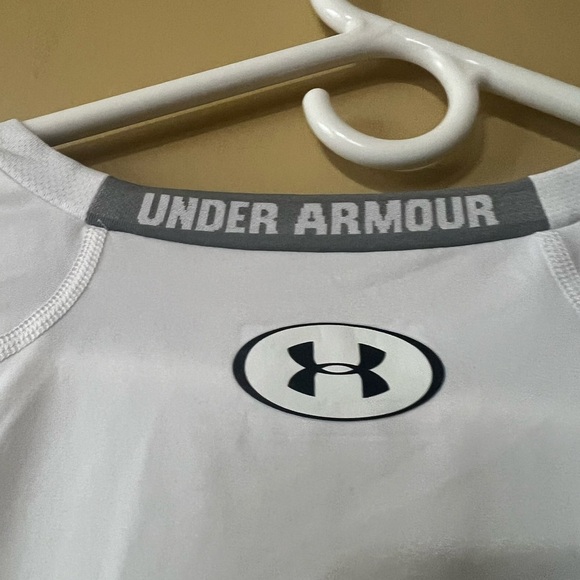 Under Armour White Short Sleeve Athletic Tee - Picture 7 of 7